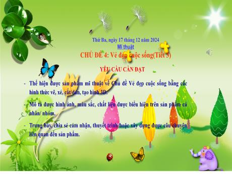 Bài giảng Mĩ Thuật 4 (Kết nối tri thức) - Chủ đề 4: Vẻ đẹp cuộc sống (Tiết 3)