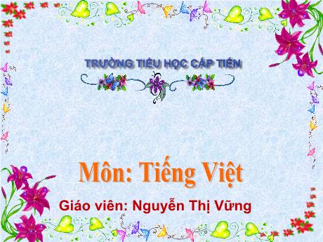 Bài giảng Tiếng Việt 1 - Bài 38: ai ay ây (Nguyễn Thị Vững)