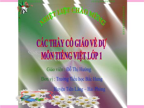 Bài giảng Tiếng Việt 1 - Chủ đề 5, Bài 5: Tiếng vọng của núi (Đỗ Thị Hường)