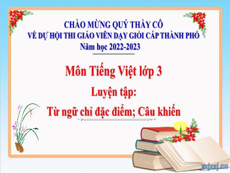 Bài giảng Tiếng Việt 3 - Tuần 11, Luyện từ và câu: Luyện tập Từ ngữ chỉ đặc điểm. Câu khiến