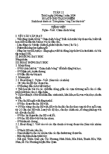 Kế hoạch bài dạy Lớp 3A - Tuần 22 Năm học 2023-2024