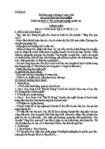 Kế hoạch bài dạy Lớp 3A - Tuần 33 Năm học 2023-2024