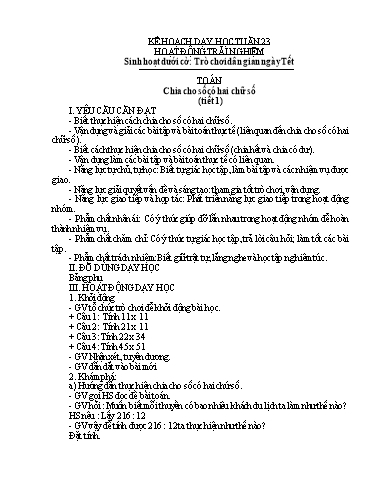 Kế hoạch bài dạy Lớp 4A - Tuần 23 Năm học 2023-2024