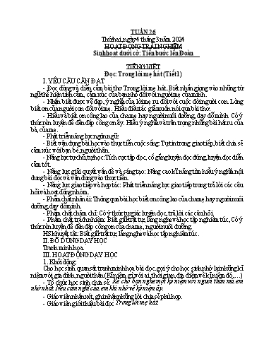 Kế hoạch bài dạy Lớp 4A - Tuần 27 Năm học 2023-2024