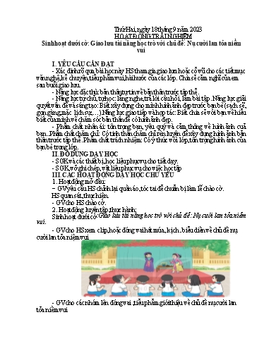 Kế hoạch bài dạy Lớp 4A - Tuần 3 Năm học 2023-2024