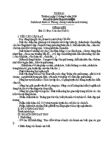 Kế hoạch bài dạy Lớp 4A - Tuần 32 Năm học 2023-2024