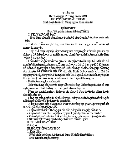 Kế hoạch bài dạy Lớp 4B - Tuần 20 Năm học 2023-2024