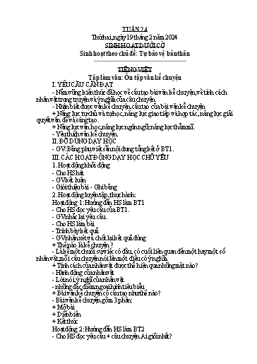 Kế hoạch bài dạy Lớp 5A - Tuần 24 Năm học 2023-2024