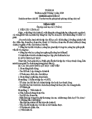 Kế hoạch bài dạy Lớp 5B - Tuần 19 Năm học 2023-2024