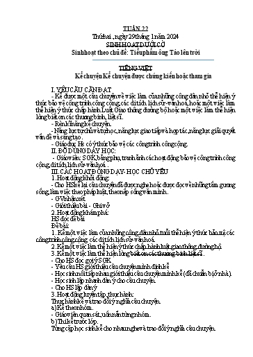 Kế hoạch bài dạy Lớp 5B - Tuần 22 Năm học 2023-2024