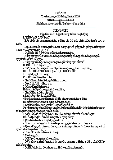 Kế hoạch bài dạy Lớp 5B - Tuần 25 Năm học 2023-2024