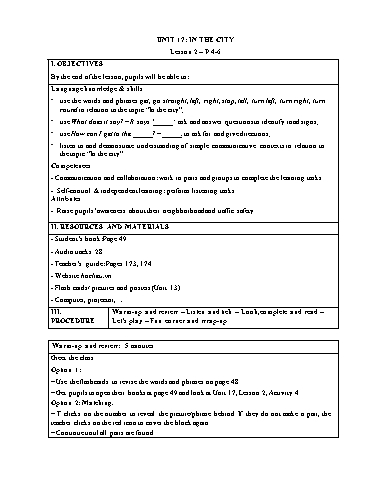 Kế hoạch bài dạy Tiếng Anh 4 - Tuần 31 Năm học 2023-2024 (Lê Thị Xuân)