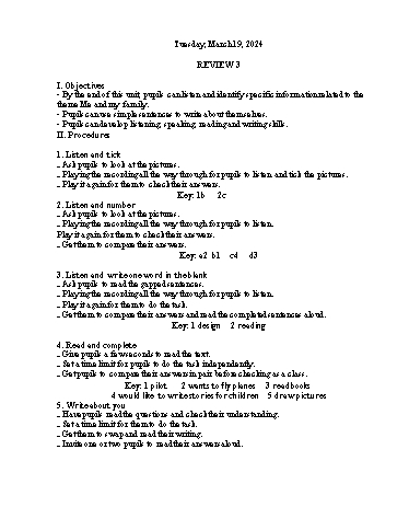 Kế hoạch bài dạy Tiếng Anh 5 - Tuần 28 Năm học 2023-2024 (Lê Thị Xuân)