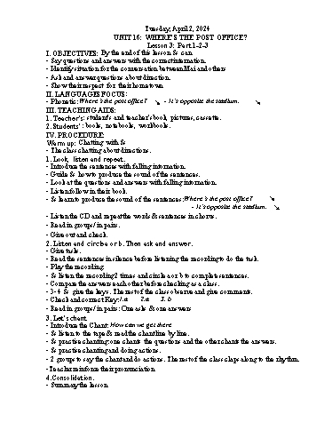 Kế hoạch bài dạy Tiếng Anh 5 - Tuần 30 Năm học 2023-2024 (Lê Thị Xuân)