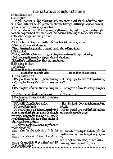 Kế hoạch bài dạy Tiếng Việt 5 - Tiết 126: Kiểm tra đọc hiểu - Viết (Tiết 7)